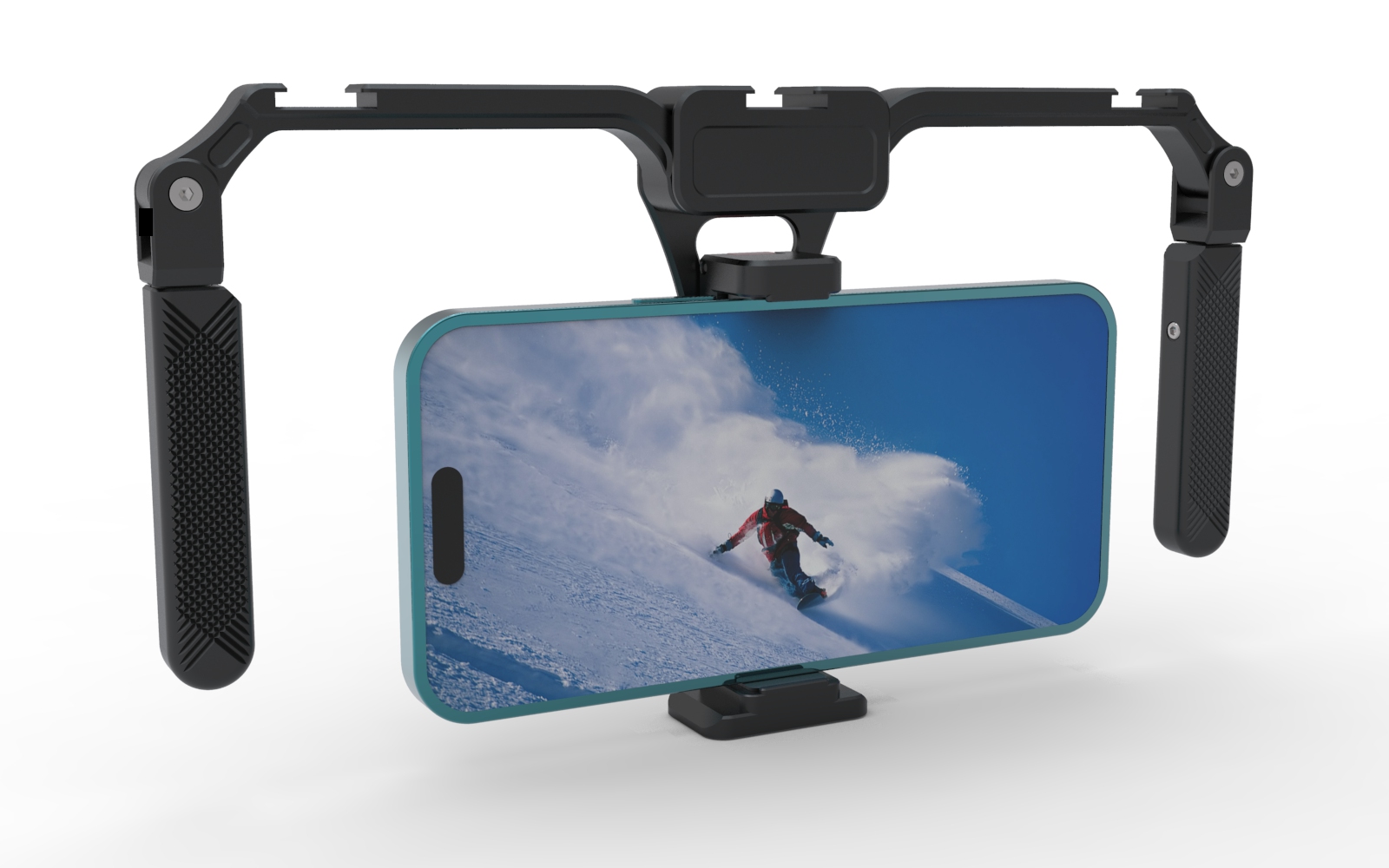 Folding mobile phone stand for video